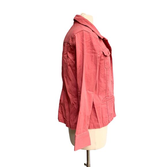 Pink Button Up Jean Jacket - Picture 2 of 9